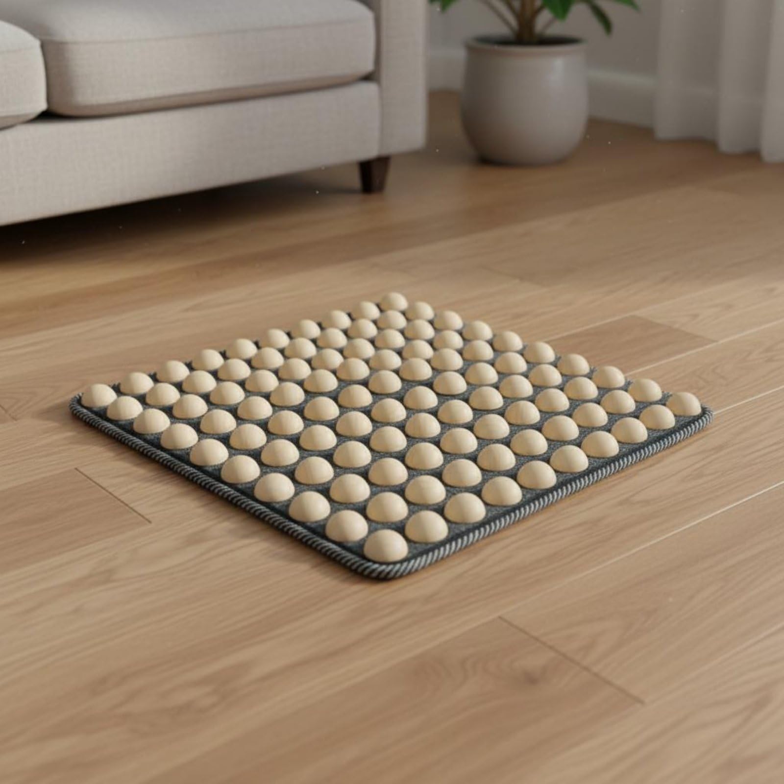 Tappetino per Digitopressione Del Piede Base Antiscivolo Tappetino Riflessologia Del Piede Portatile Accessorio Benessere per Lavoratori D'ufficio, 80CM, ConPalla