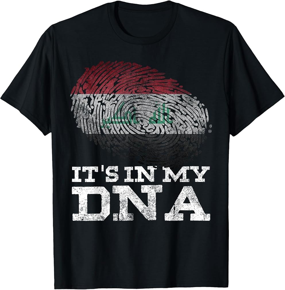 It's In My DNA Iraqi Heritage Persian Gifts Flag of Iraq T-Shirt