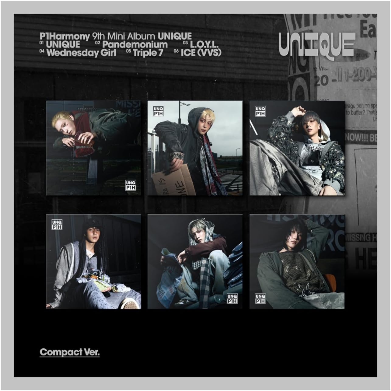 (Photobook Random Version) P1harmony UNIQUE 9th Mini Album with Tracking P1H