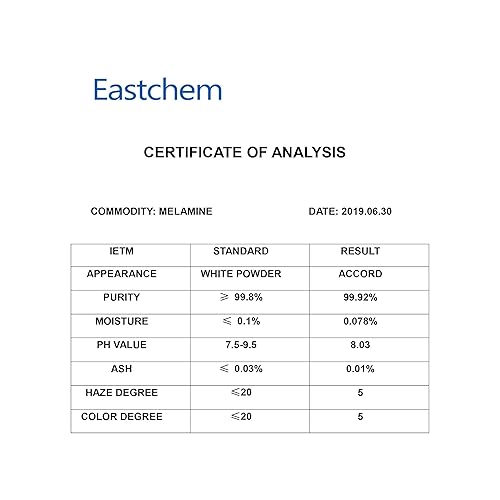 Miniatura 2 de Polvo industrial de la melamina del grado de la pureza del 99,8%, CAS 108-78-1 (3.53 oz)