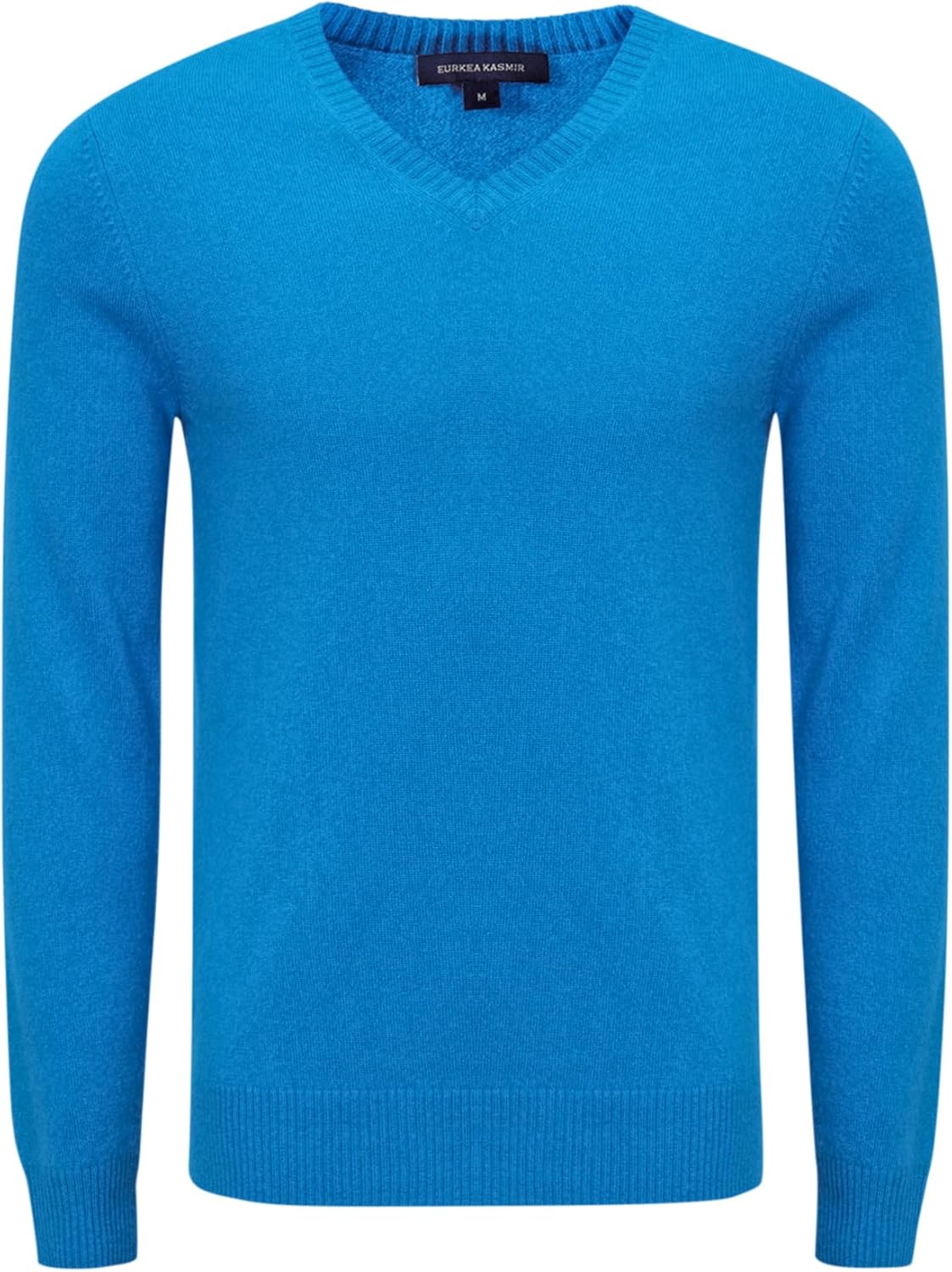 EURKEA Men's V-Neck 100% Cashmere Sweater, Long Sleeve Pullover, Gifts Ready