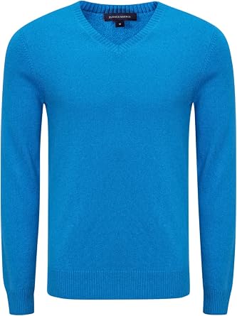 EURKEA Men 100% Cashmere V-Neck Sweater Soft Winter Pullover