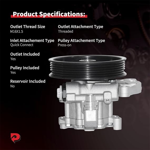 PHOBOOS Power Steering Pump Fit for Mercedes-Benz