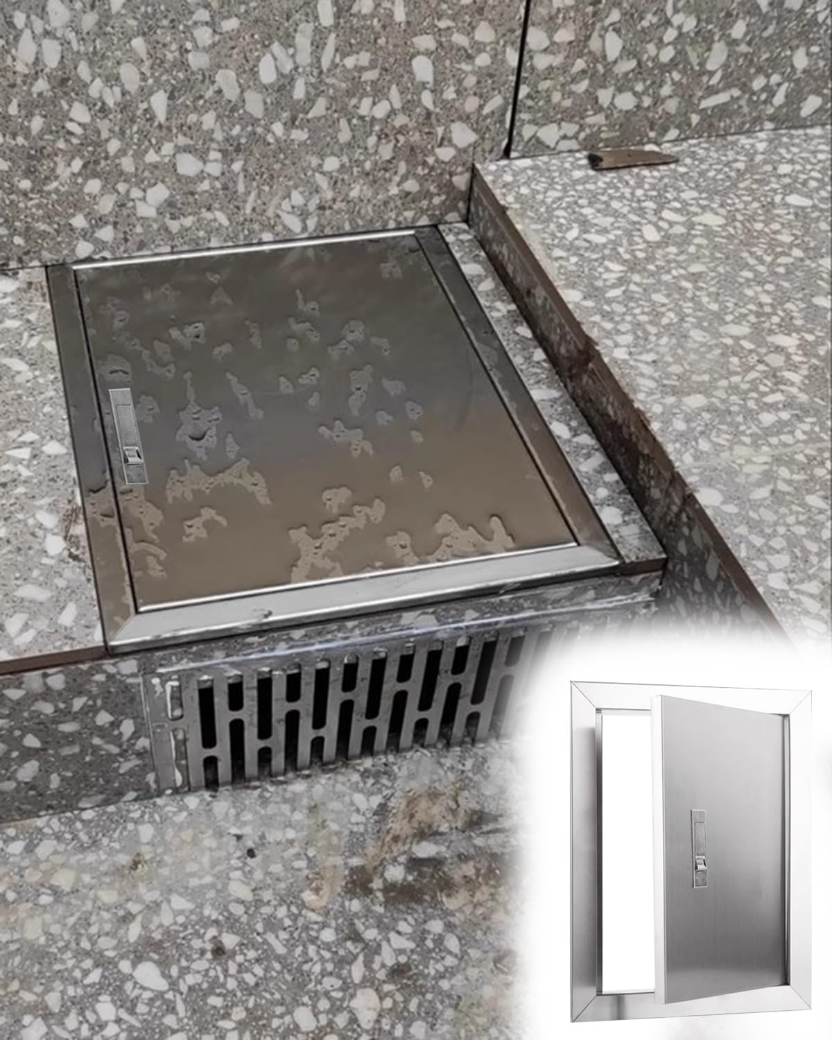 Trappe d'inspection en acier pour habillage de porte de grenier et plafonds discrets