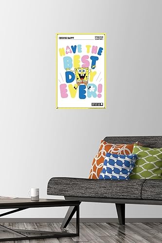 Miniatura 2 de Trends International Nickelodeon Bob Esponja - Póster de pared con texto en inglés "Choose Happy Wall", 14.72 x 22.37 pulgadas, paquete de póster