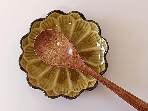 Miniatura 3 de Soporte de cuchara de cerámica para la parte superior de la estufa, grietas de hielo, soporte para cuchara de cocina, soporte para cuchara de cocina