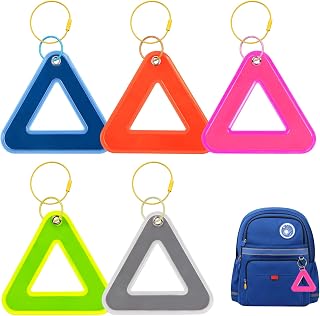 OneNine Sicherheits Dreieck Reflektor Anhänger für Kinder & Schulranzen, Rucksack Sicherheits Schlüsselanhänger