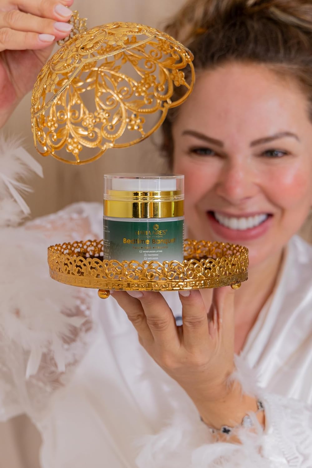 Maria Aires Bedtime Banquet Anti-Aging Moisturizer, Face Neck Décolleté Cream, 1.7 fl oz