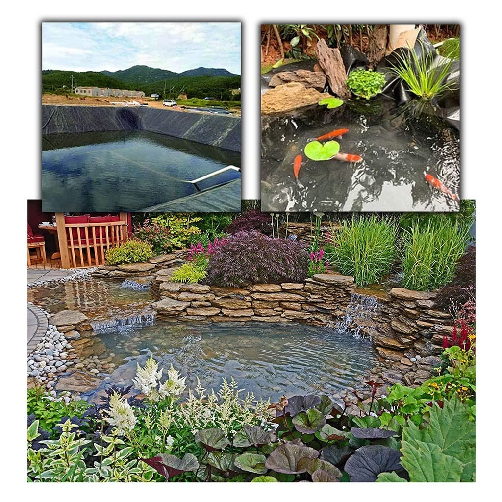 Telo per laghetto da Giardino Heavy Du in Gomma Flessibile da 0,2 mm - Telo per Fondo laghetto per Pesci, Giochi d'Acqua, ruscelli, fontane e Piscine.
