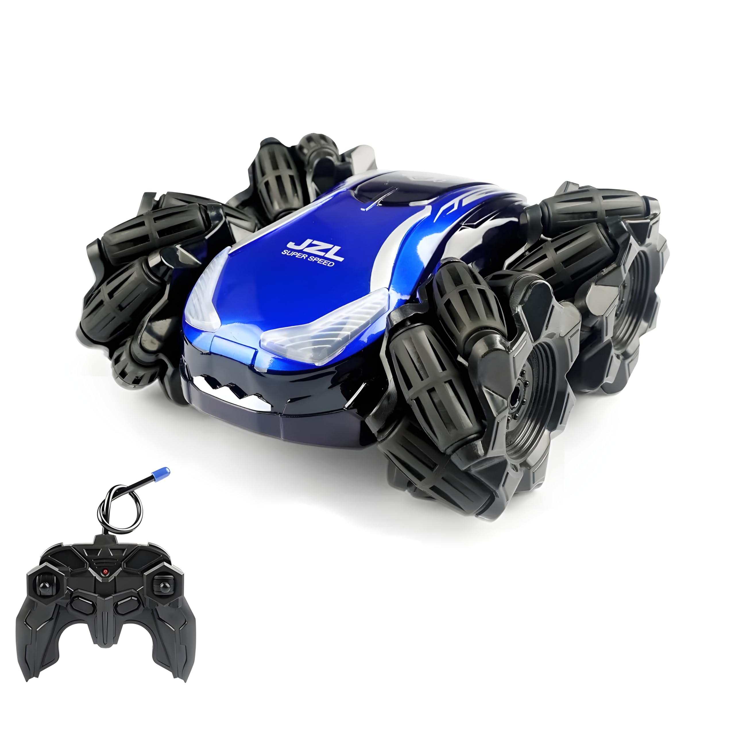 Eli & Chi Stunt car Remote Control 4 Wheel Drive Double Sided High Speed RC Stunt Toy Car: Drift Toy for Kids - Remote Control Racing, 360° Rotation, Rechargeable Battery (BLUE) (B0D5YNRX5V) Amazon Price History, Amazon Price Tracker