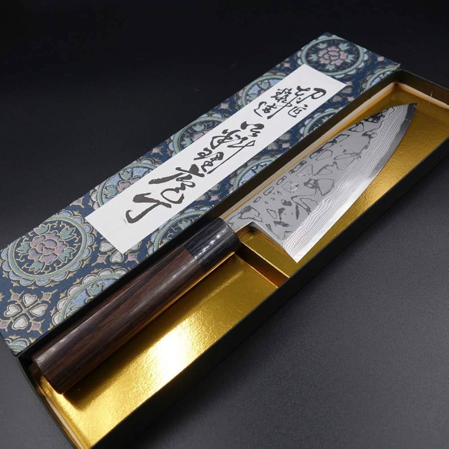 仙助 包丁 出刃 ダマスカス 安来鋼白紙２号 150mm 紫檀シノギ柄 Amazon｜仙助 出刃包丁 ダマスカス 安来鋼白紙2号 150mm 紫檀シノギ柄