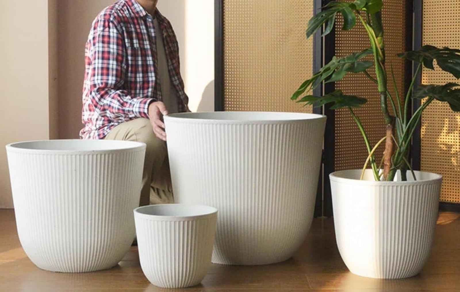 Amazon.co.jp: Borine 観葉植物 大型植木鉢 鉢 おしゃれ インドア