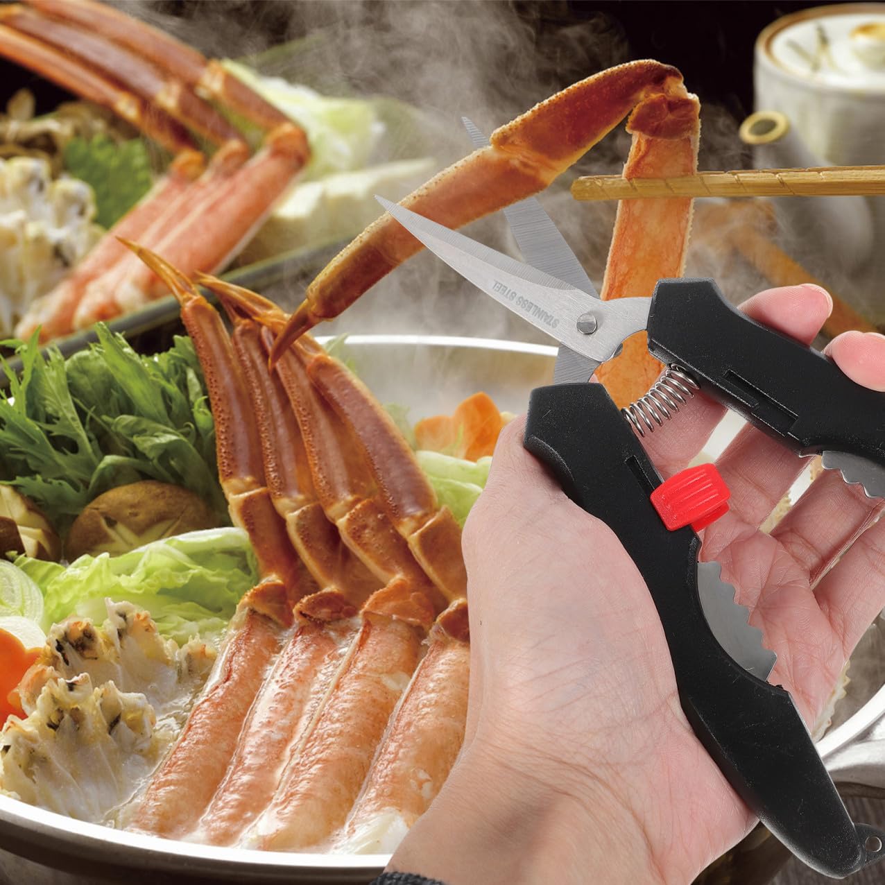 VALICLUD Set Utensili Granchio 1 Pezzo in Acciaio Inox per Frutti di Mare | Apri Guscio e Raccogli Carne Dai Punti Difficili, Adatto a Ostriche e Pasti di Pesce