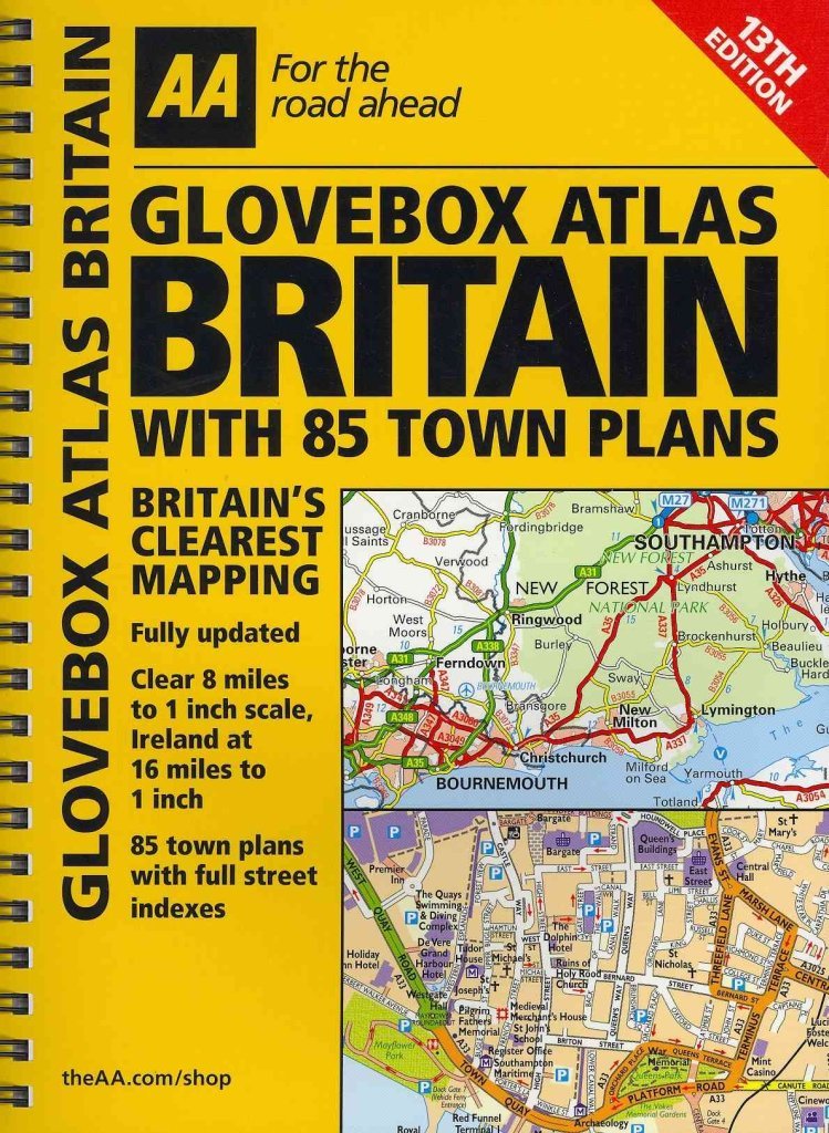 AA Glovebox Atlas Britain with 83 Town Plans