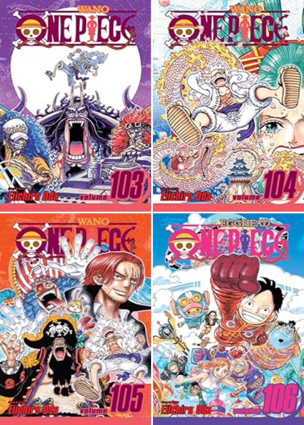 Serie One Piece, Set de 19 Libros de Manga, Volúmenes 91-109, de Eiichiro Oda