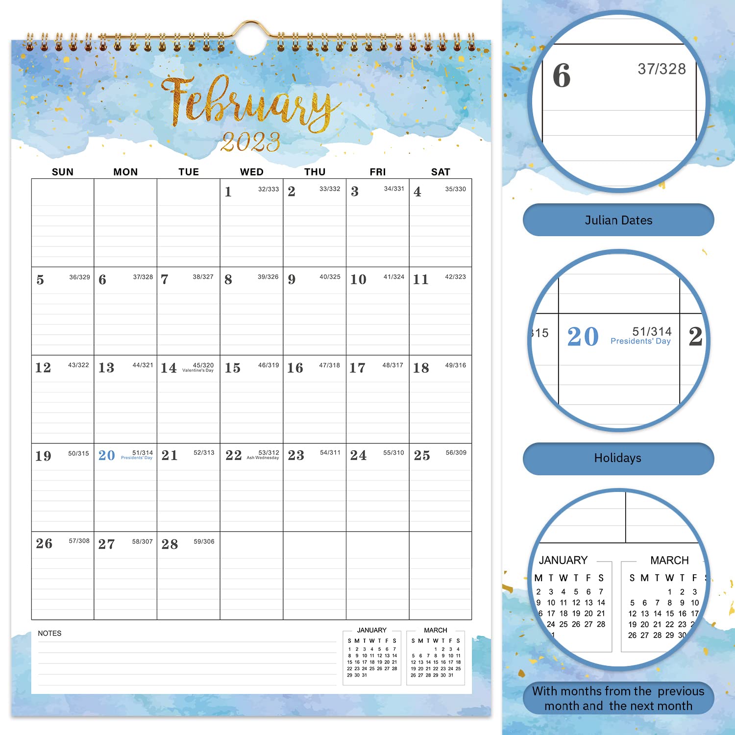 Buy 2022-2023 Calendar - 18 Monthly Wall Calendar, 12" x 17", July 2022