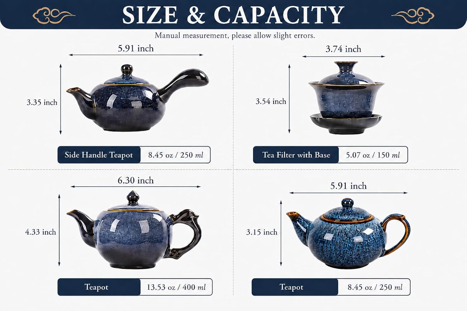 9-Piece Chinese Tea Set,Gongfu Tea Sets For Adults