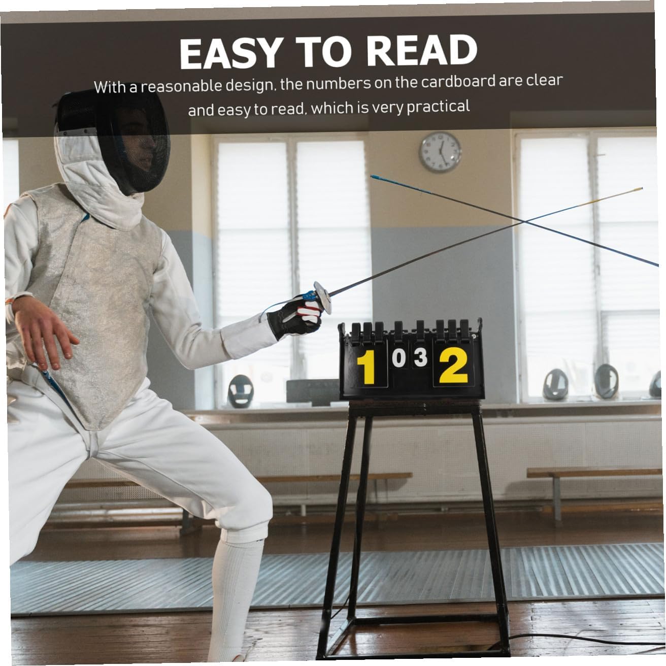 VICASKY 4 Scoreboard Flipper for Table Tennis Volleyball Basketball Portable Sports Score Keeper Easy to Read Sturdy Design for Games