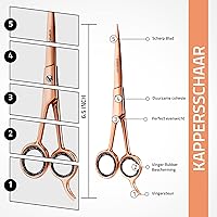 Vista 2 de Utopia Care - Tijeras de peluquería y corte de pelo de 6.5 pulgadas, tijeras de acero inoxidable con cuchillas suaves y bordes afilados, para Oro