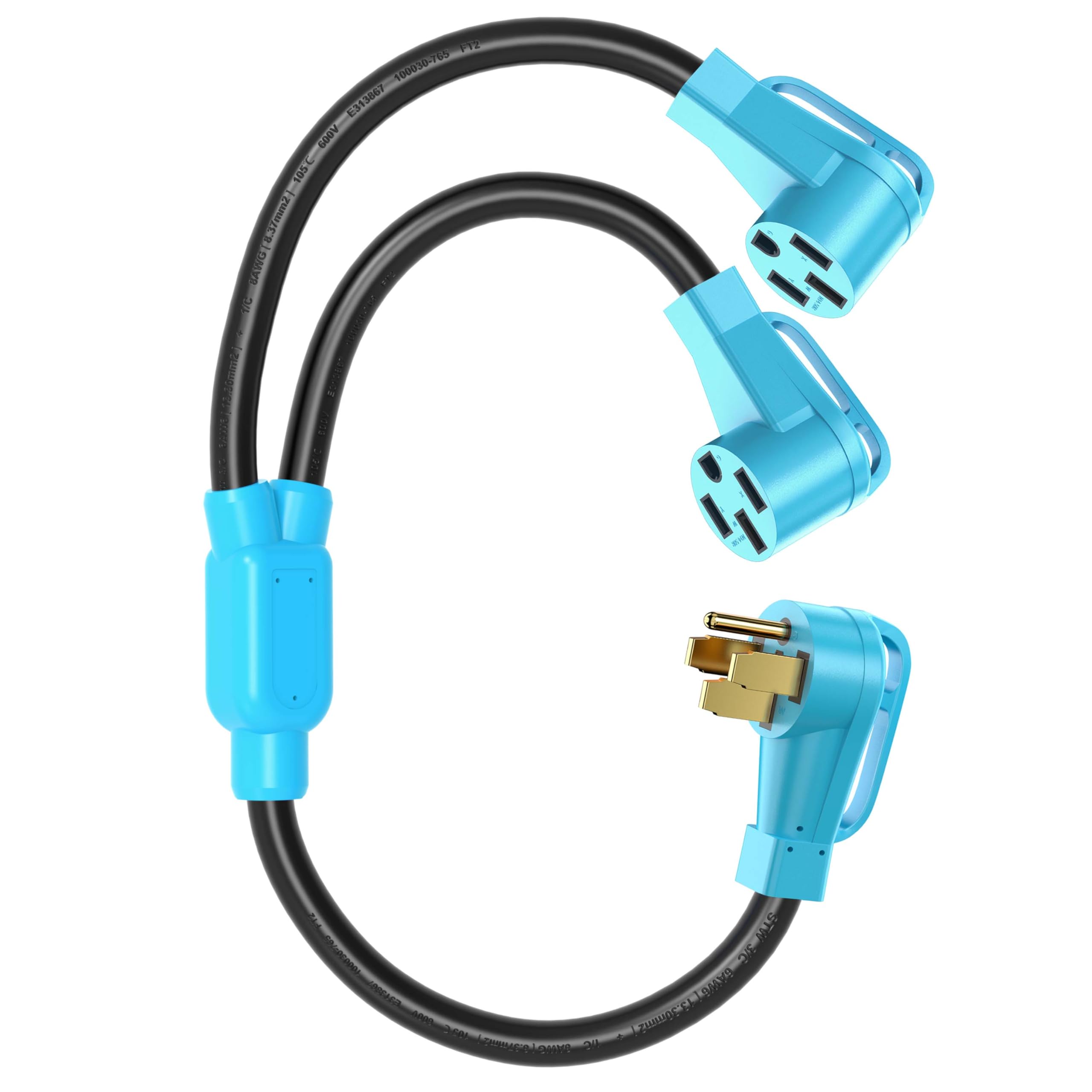 CircleCord RV Y Adapter Cord 50 Amp To Two 50 Amp, NEMA