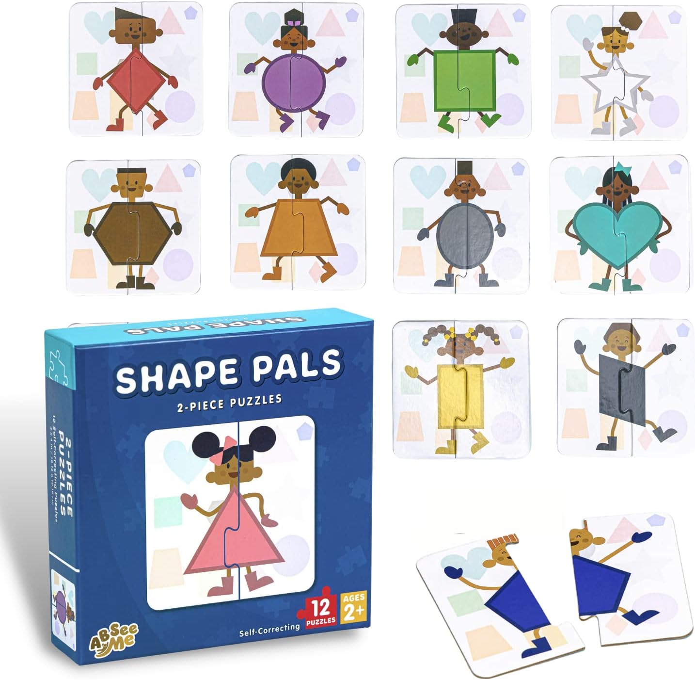 ABSee Me Shape Pals Puzzles for Toddlers Shapes Puzzles