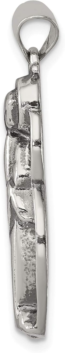 Sterling Silver Antiqued Blessed Mary Charm Fine Jewelry Gift For Her For Women