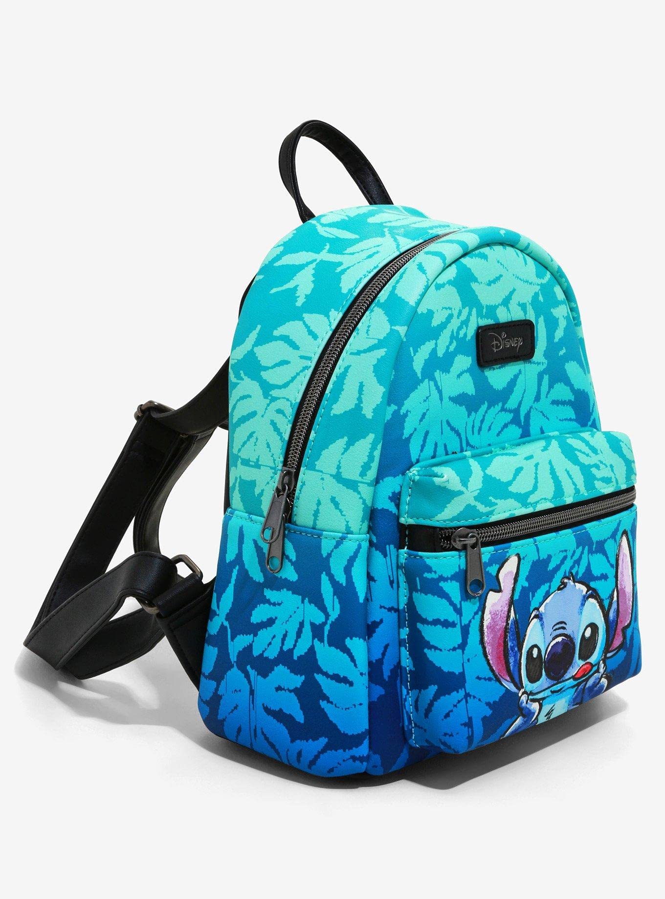 Disney Lilo & Stitch Blue Tropical Leaves Mini Backpack MULTI NONE
