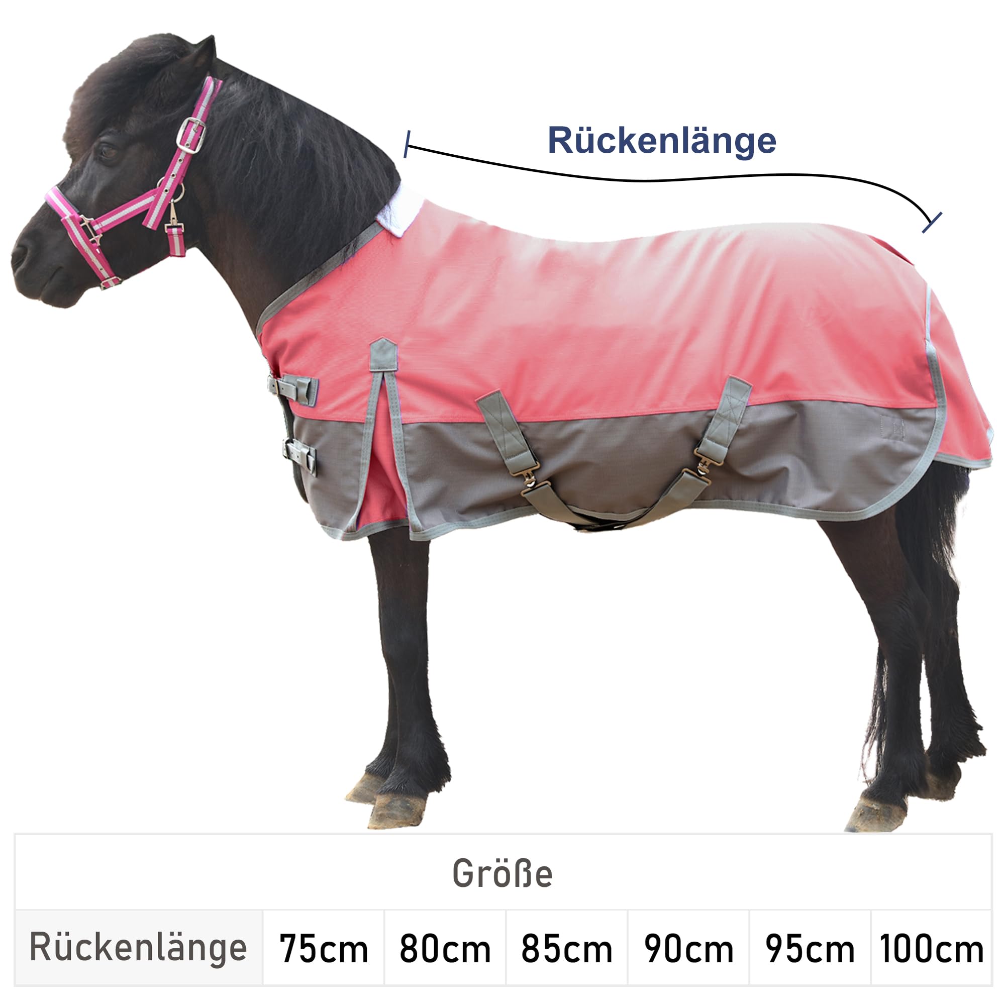 1200D Pony/Shetty Manta para caballo sin relleno (0 g), ligera, impermeable, transpirable y resistente al desgarro, manta de lluvia para potros, mini caballos, caballos enanos, caballos