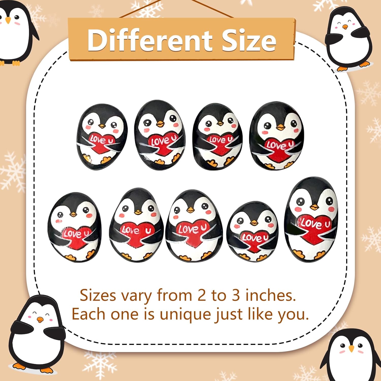 Penguin Gifts for Men Women, Penguin Pebble, You are My Penguin Anniversary Valentines Romantic Gift for Boyfriend Girlfriend Wife Husband - Image 6