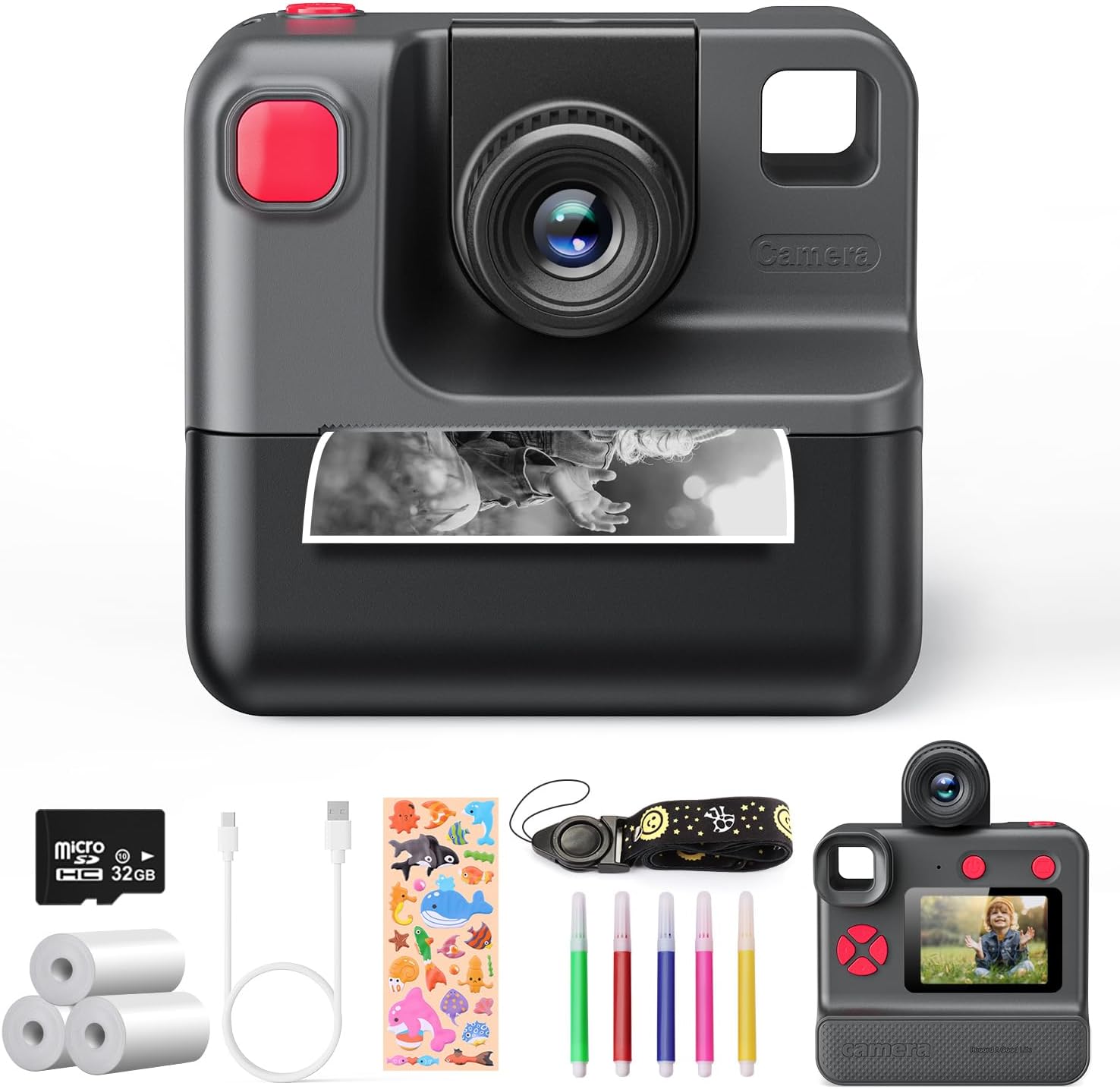 GREENKINDER Kids Camera Instant Print, 48MP Digital Camera