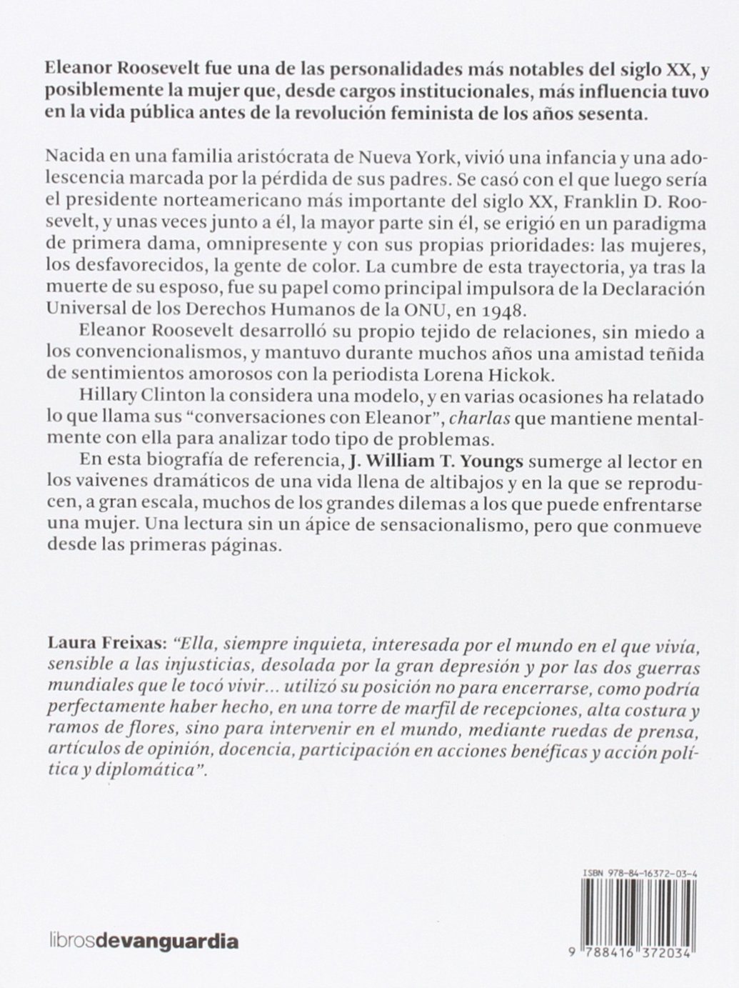 ELEANOR ROOSEVELT: LA FEMINISTA QUE CAMBIO EL MUNDO: 0 (LIBROS DE VANGUARDIA)