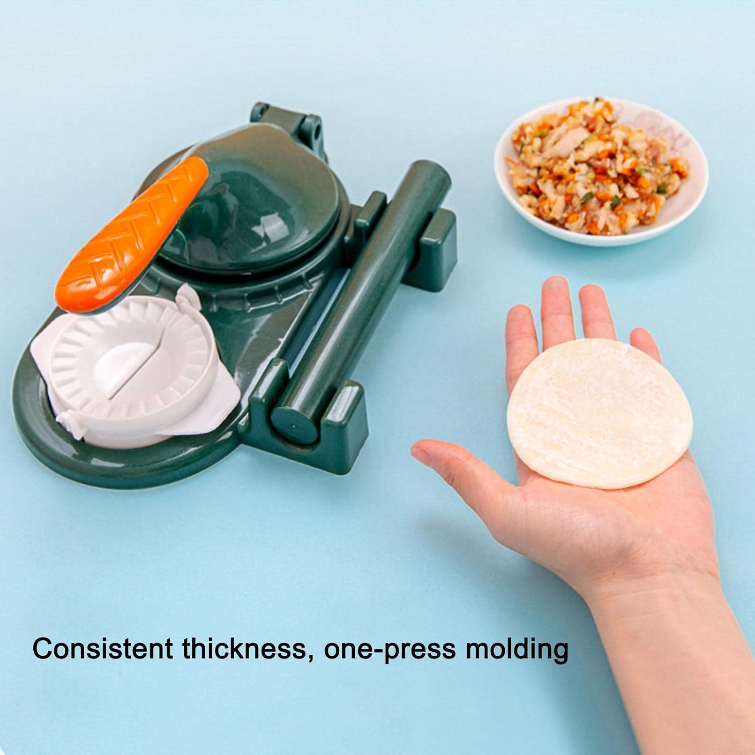 Manual Dumpling Dough Presser & Wrapper Set | Ergonomic Manual Dumpling Skin Presser for Housewarming Gifts,Gifts for Mother Wife Girlfriend, Sturdy & Food-Grade Shayu