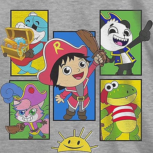 Miniatura 2 de Ryan's World Camiseta para niños - Ryan Toys Review - Camiseta oficial (gris jaspeado, talla S-4), Gris jaspeado