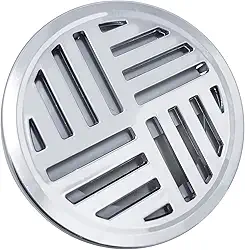 Ralo Anti Inseto Redondo 10x10cm Automático Banheiro Lavatório Abs Cromado