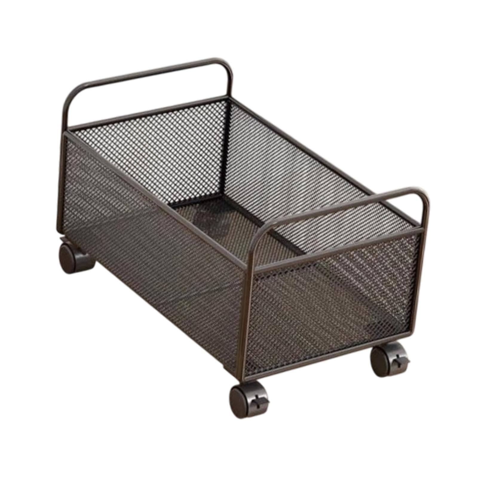 Carro Archivador con Ruedas, Organizador Rodante con Ruedas, Organizador de Archivos Colgante de Malla, para Oficina, 38x30x30cm