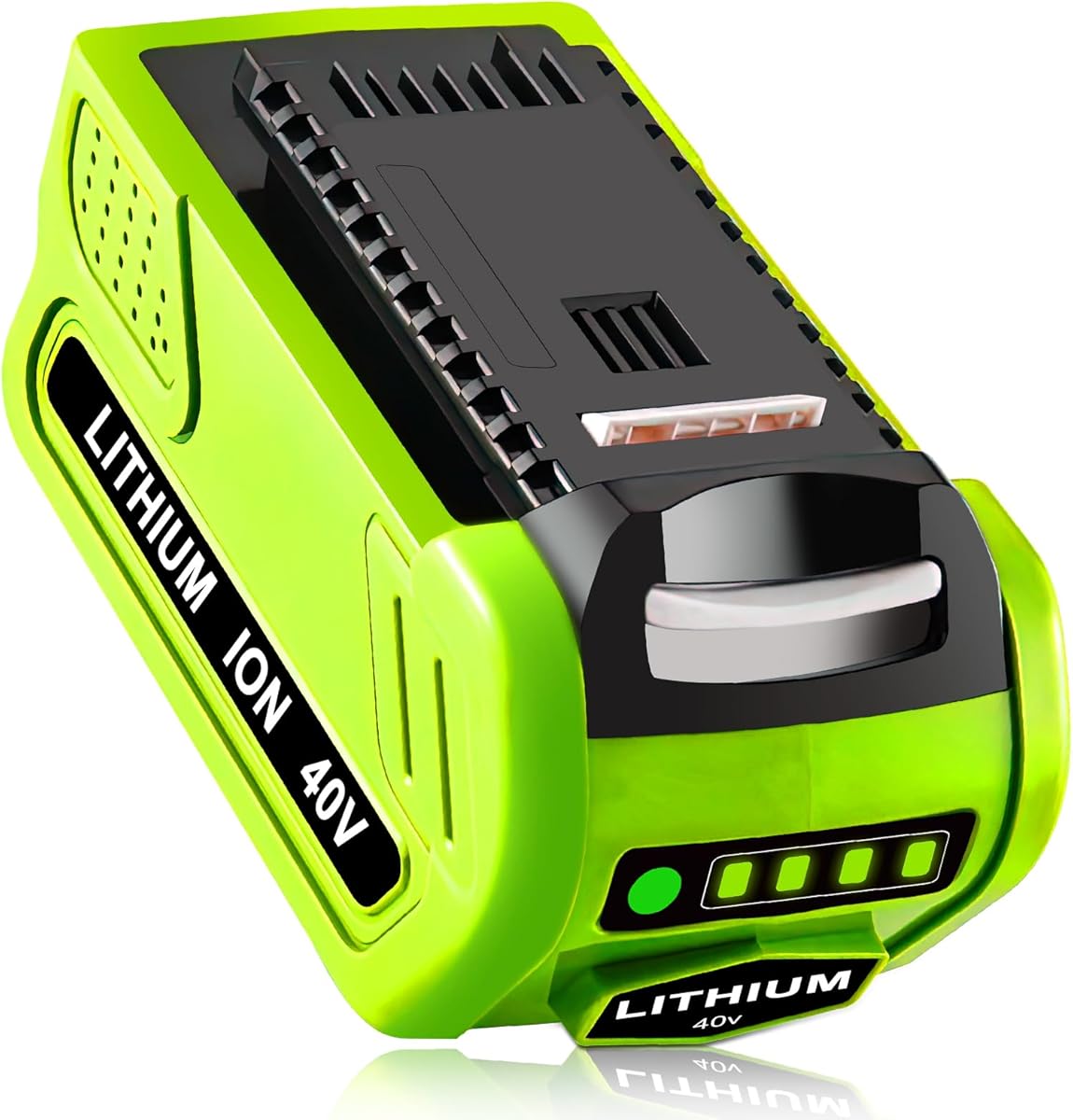 6000mAh 40V Lithium Replacement for Greenworks 40V Battery 29462 29472 Compatible with Greenworks 40 Volt Battery G-MAX 29252 20202 22262 25322 22272 27062 Cordless Power Tools(NOT for Gen 1) (Green)