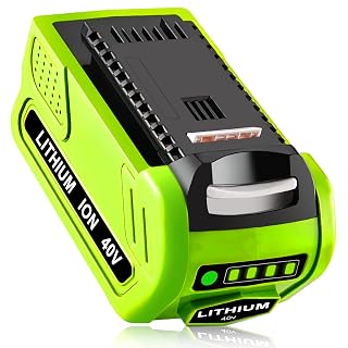 6000mAh 40V Lithium Replacement for Greenworks 40V Battery 29462 29472 Compatible with Greenworks 40 Volt Battery G-MAX 29252 20202 22262 25322 22272 27062 Cordless Power Tools(NOT for Gen 1) (Green) - Amazon product rated Grade A