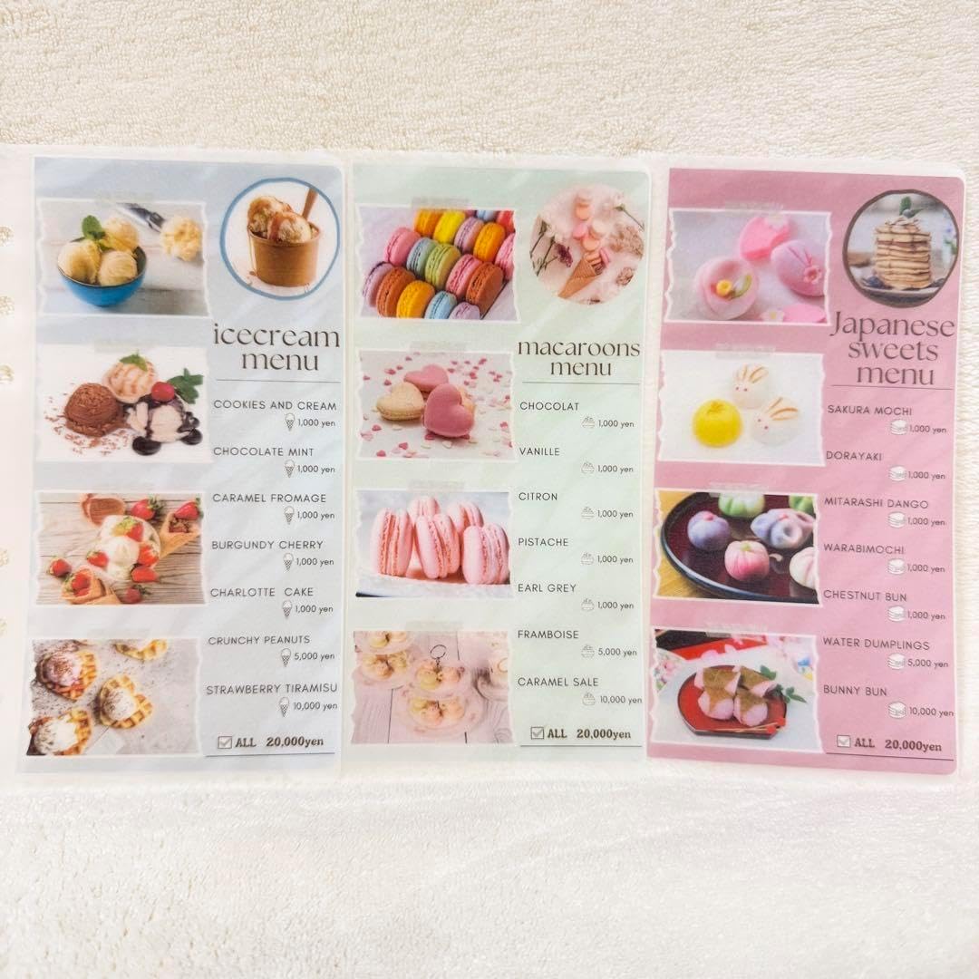 メニュー風リフィル② A6 saving リフィルバインダー貯金韓国 家計管理