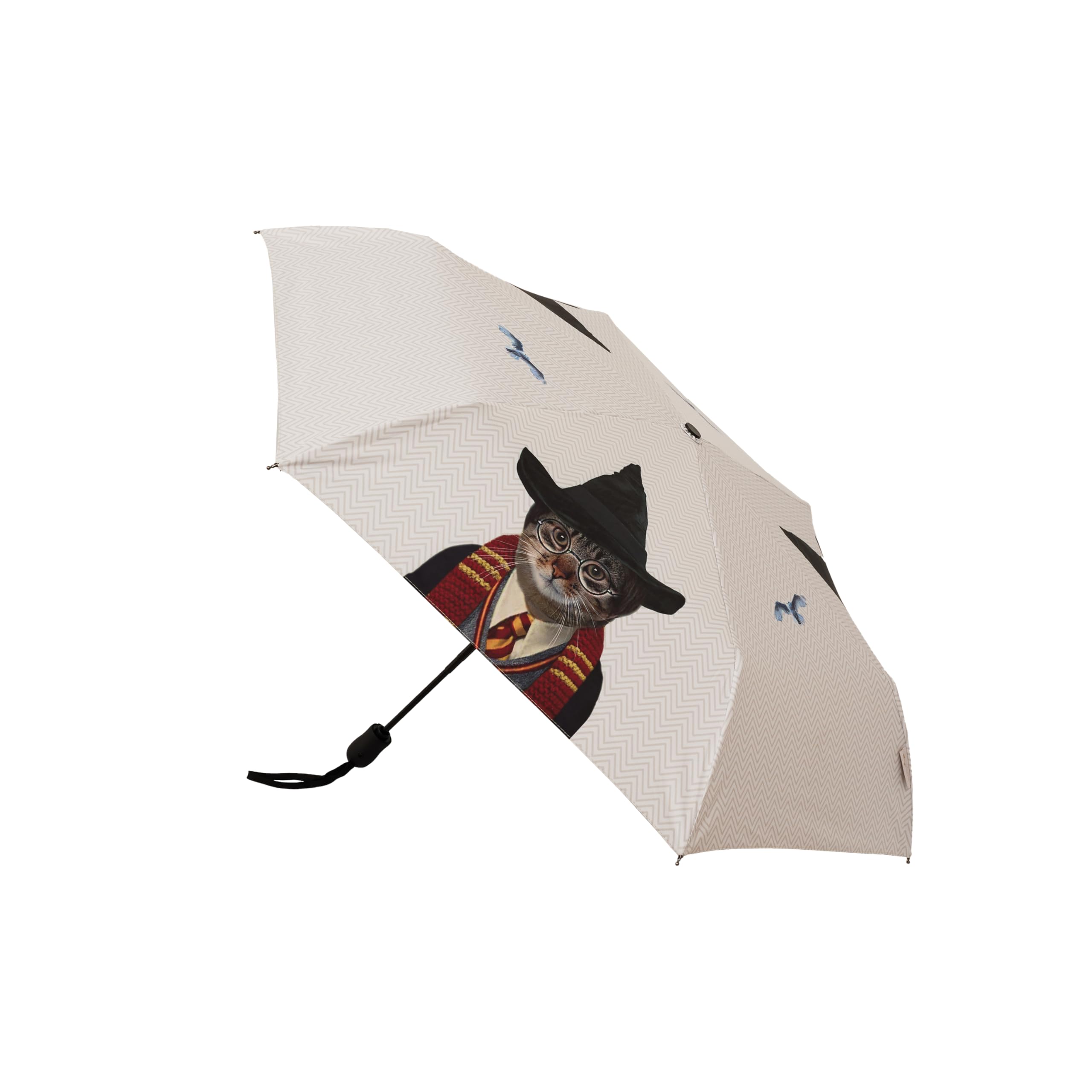 Signare Tapestry Automatic Folding Umbrella (UM-AUTO-) (Magical Cat)