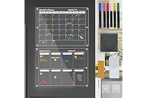 Large Magnetic Calendar for Refrigerator with Monthly + Weekly Planner