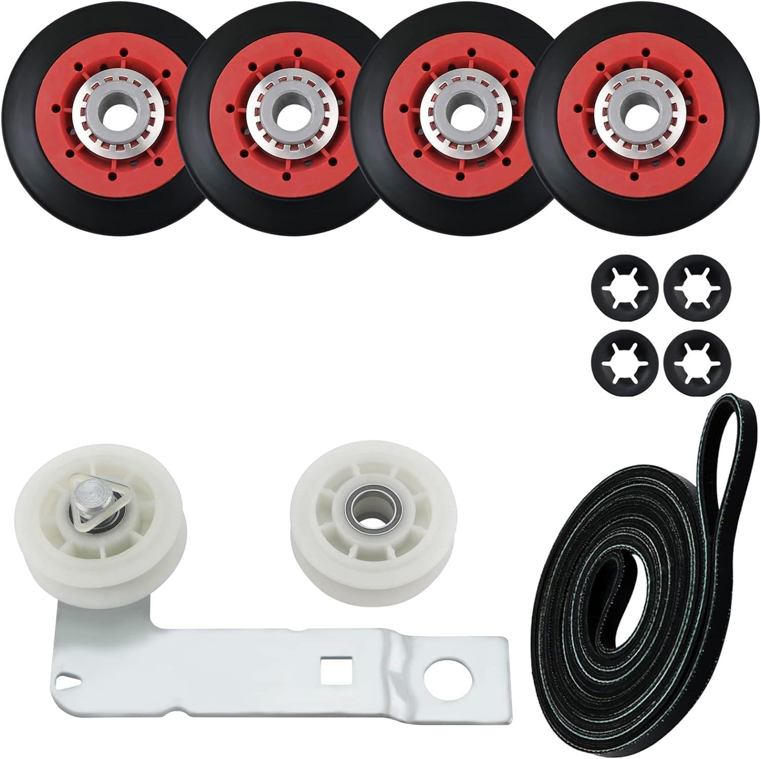 Dryer Repair Kit with Idler Pulley for Maytag for Whirlpool for Admiral W10837240 W10314173 AP3109602 PS373088 EAP373088 W10118754 W10118756 W10547287 W10547290 W10837240VP W10314171 W10756057