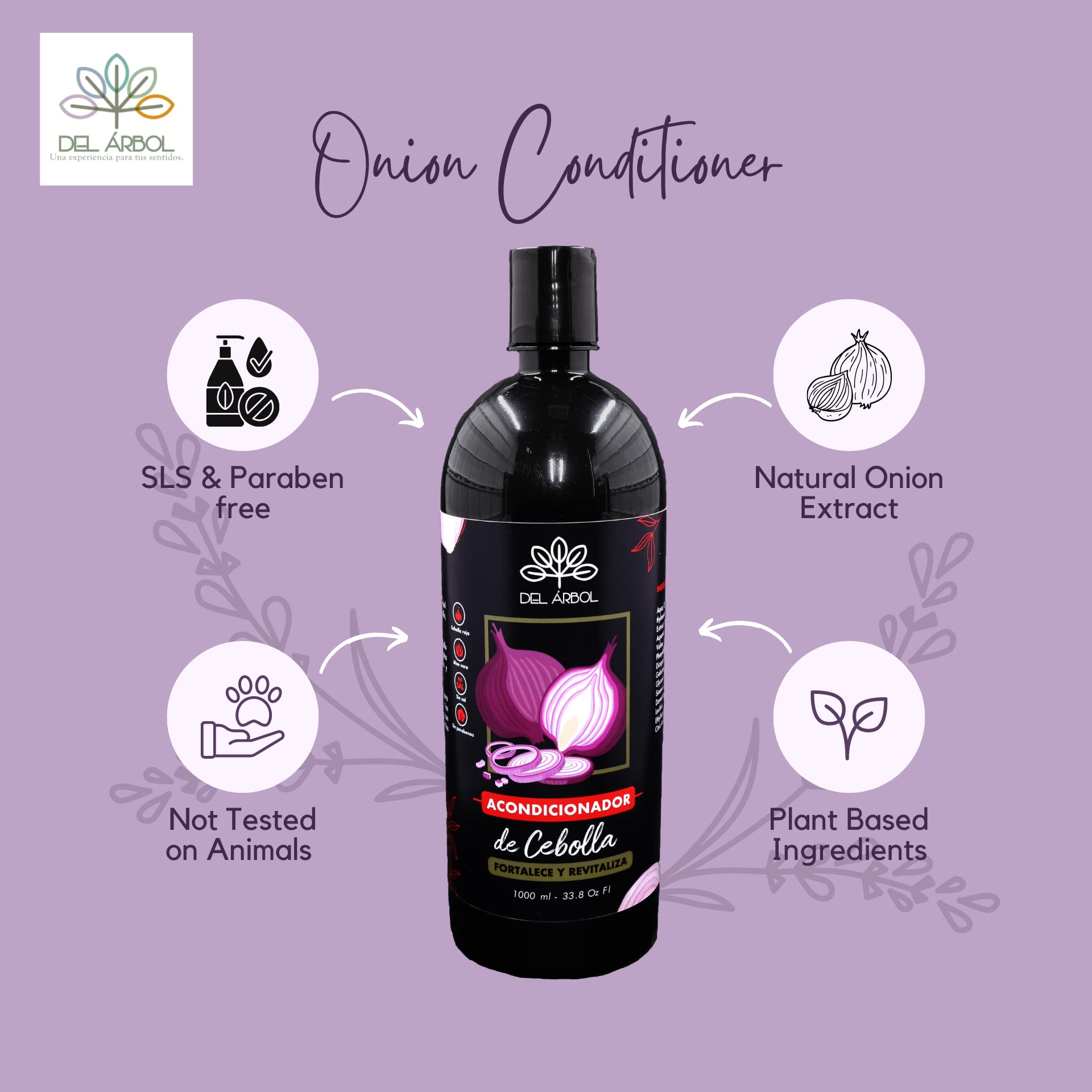 Amazon.com : Onion Hair Conditioner DEL ARBOL. Red Onion and Aloe