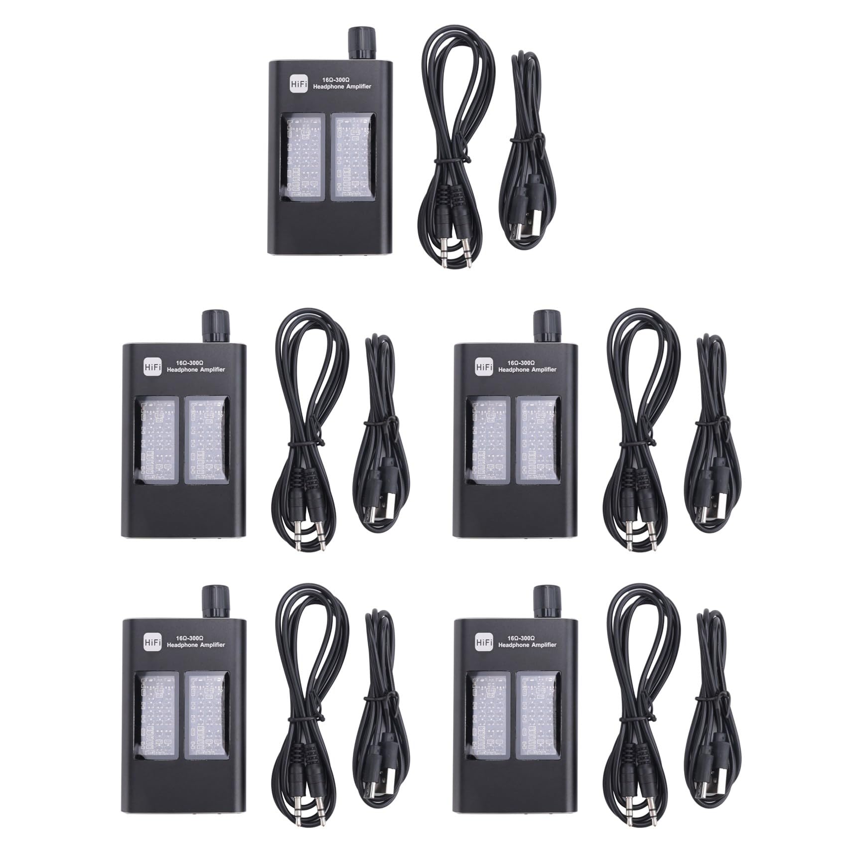 5X Classe Un 16-300 Ohm HiFi Cuffie Amplificatore per Cuffie Jack da 3,5 mm Aux Amplificatore Audio Portatile Regolabile per Lettore Musicale del Telefono