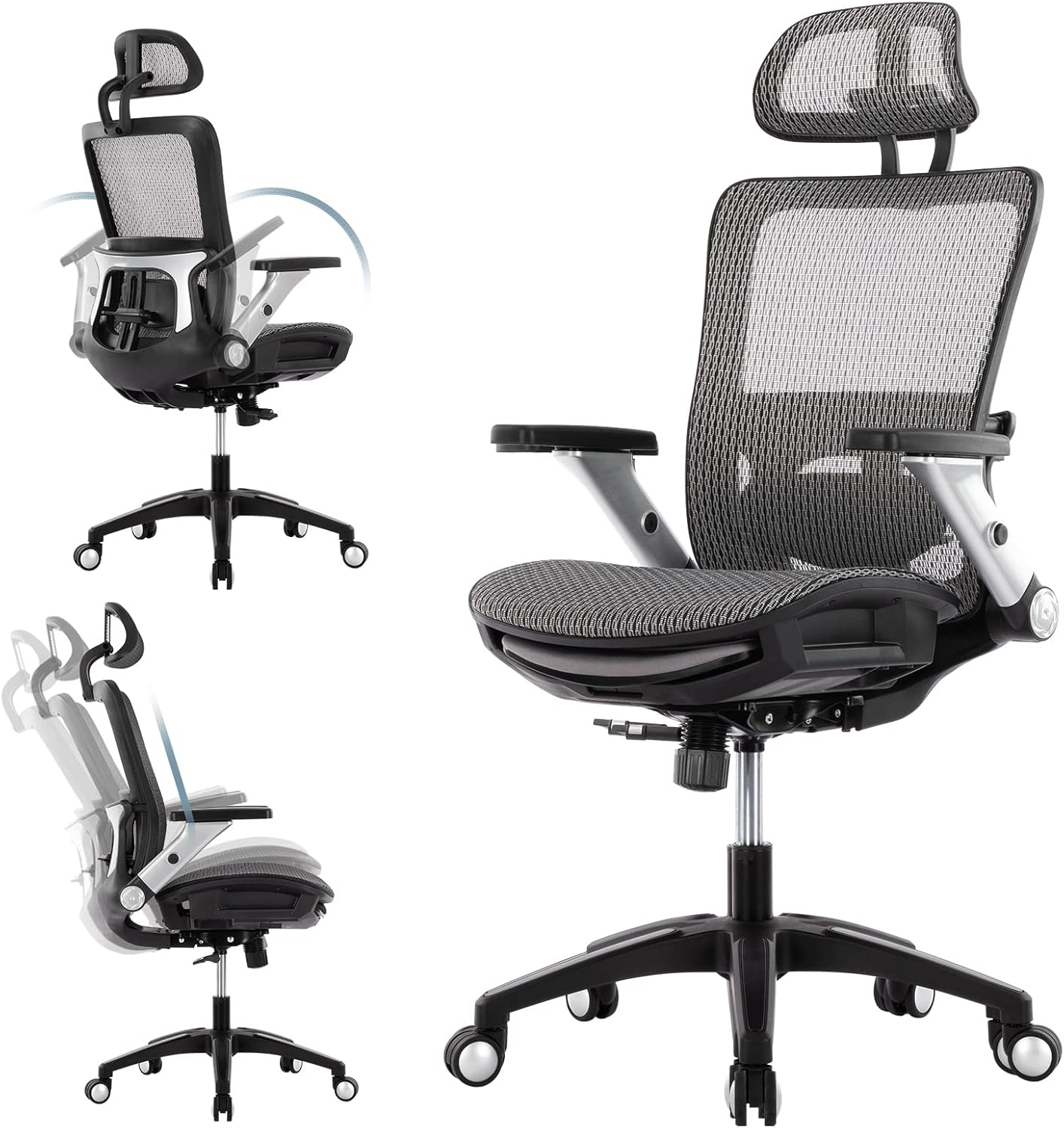 ErgoLuxe Executive Office Chair with Footrest and Lumbar Support