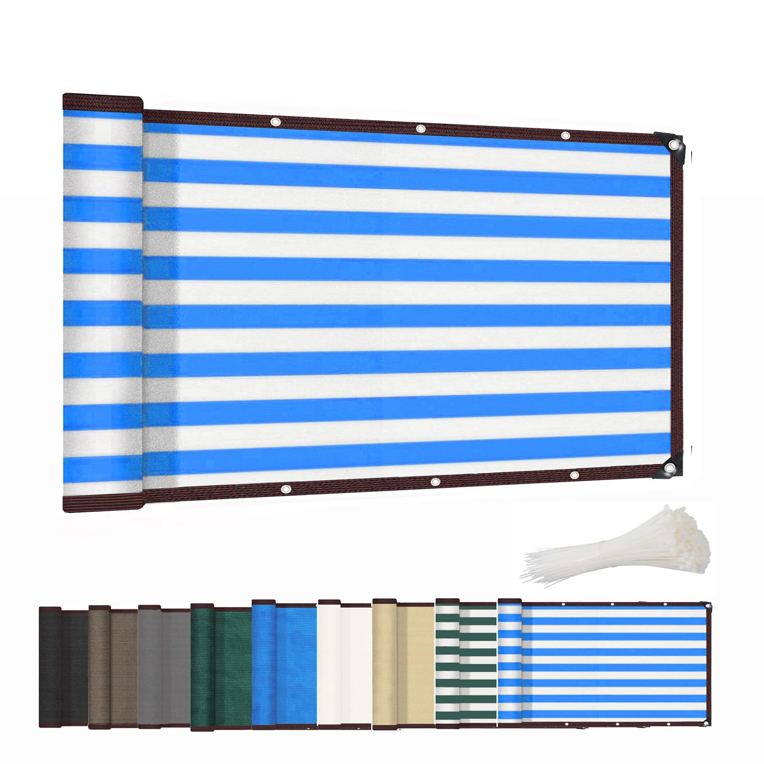 Kebinmaoyi Premium Greenhouse Shading Sunshade Netting for Plants, Effective Protection from Sunlight, for Garden, Patio, Plant,Flower,Chicken Coop,Carport, Blue&White,0.8x9m(8.5ft x11.2ft)