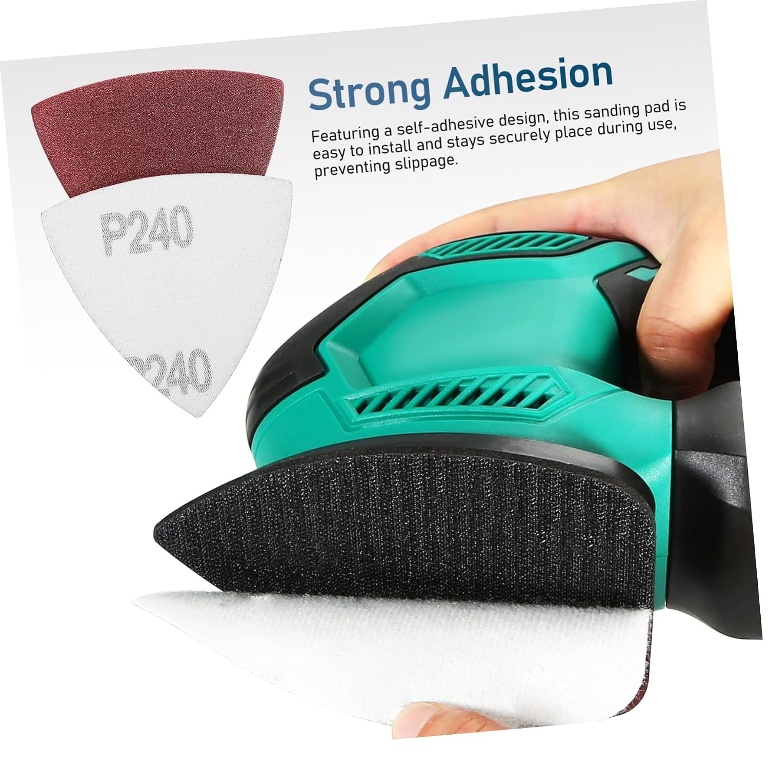 100pcs Enhanced Efficiency Triangle Sandpaper Sanding Pads Paper Self-Adhesive for Oscillating Tool Detail Sanding Pads Wood Sandpaper Multi-Functional