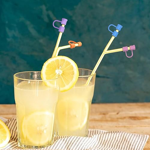 Miniatura 4 de 24 tapas redondas de silicona para pajilla, cubierta de silicona reutilizable de 0.315 pulgadas, tapa de paja ecológica con fundas protectoras de