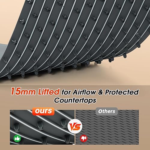 Miniatura 9 de Tapete de calentamiento para alimentos extra grande bandejas de calentamiento eléctricas de 24 x 16 pulgadas para fiestas de bufets, calentadores de