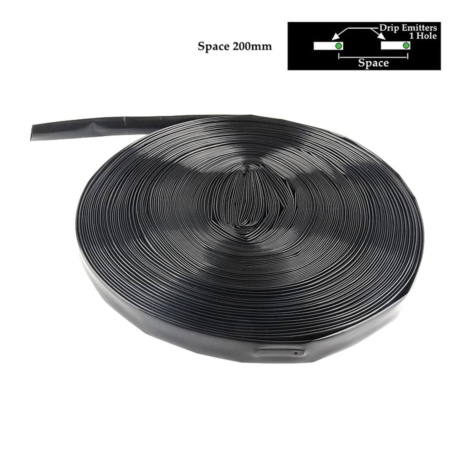 Taśma do nawadniania kroplowego, Taśma kroplująca 16 mm z 1 otworem Wąż ogrodowy szklarniowy Podlewanie gospodarstwa 20-100 m(Space 20cm,16MM-100M(2X50M))