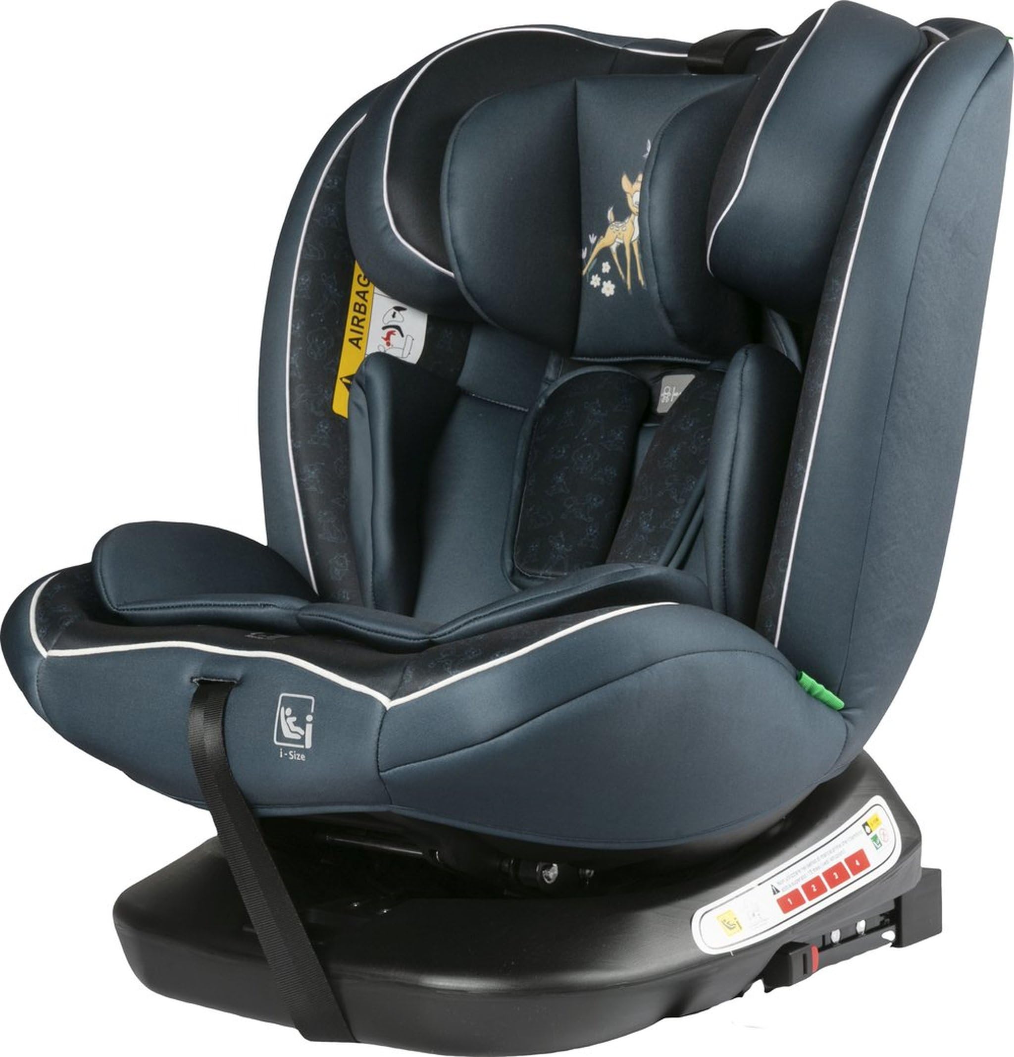 Siège auto I-Size 40-150 cm, siège auto pour enfant pivotant à 360°, avec crochets Isofix, groupe 0-1-2-3, environ 0-12 ans (0-36 kg), réglable en hauteur, inclinable (Chiots)
